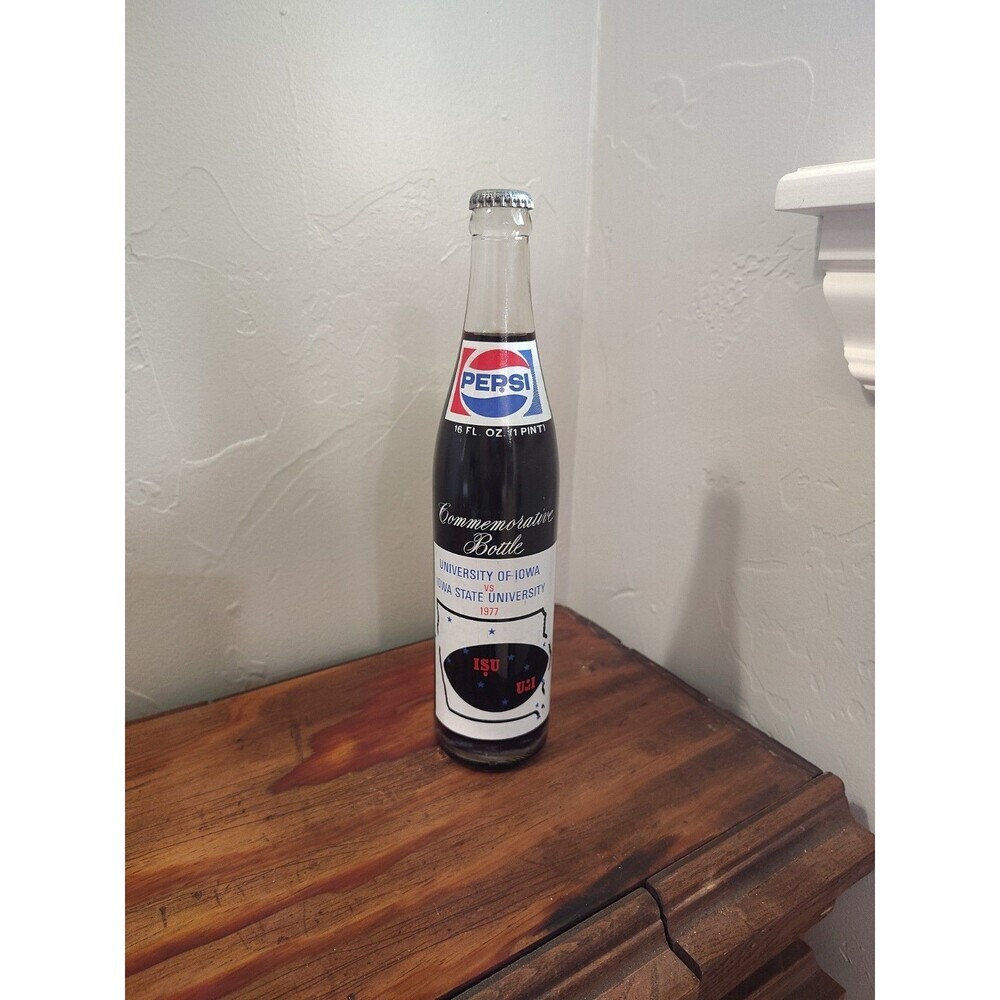 University of Iowa VS Iowa State College Football Program 77 , Pepsi Bottle